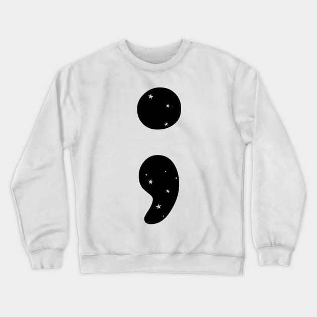 Starry Semicolon Crewneck Sweatshirt by lolosenese